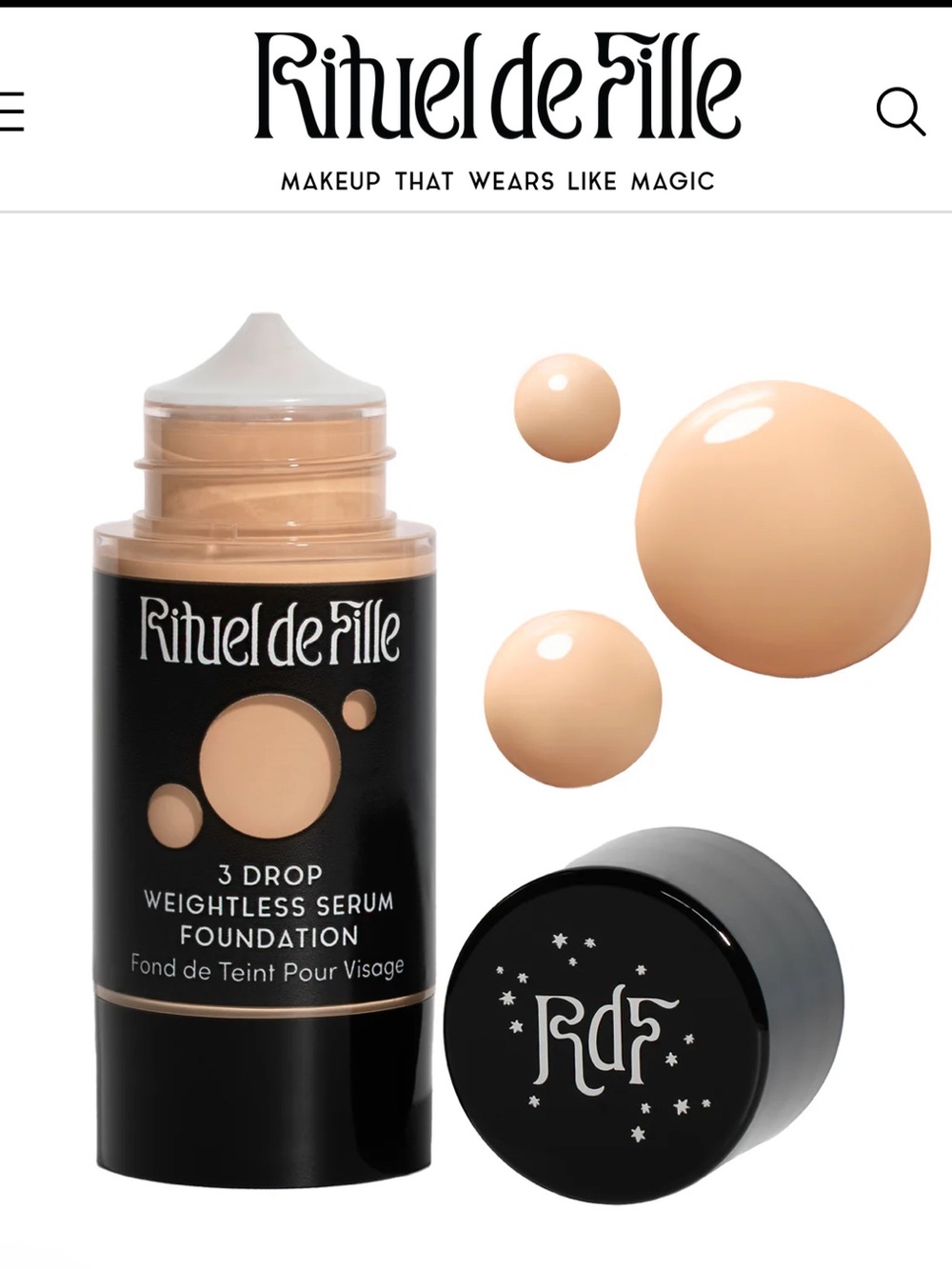 Rituel de Fille 3 Drop Weightless Serum Foundation - shade 125